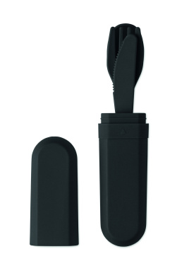 Logo trade firmakingi pilt: Söögiriistade komplekt ja karp PLA-st BITEFUL